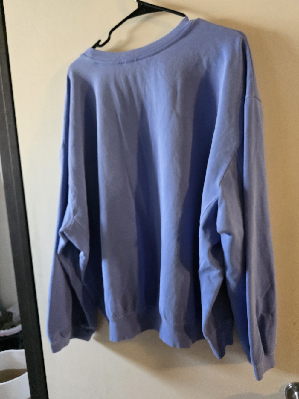 Blue Graphic Crewneck Sweater with Strawberry Cartoon - Picture 3 of 3